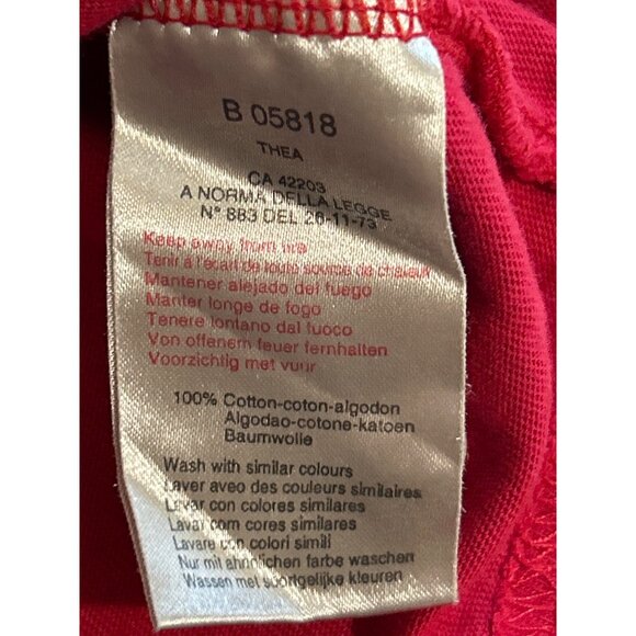 Burberry Toddler Polo Shirt Red Checkered Trim Short Sleeve 2Y Cotton - Picture 6 of 6